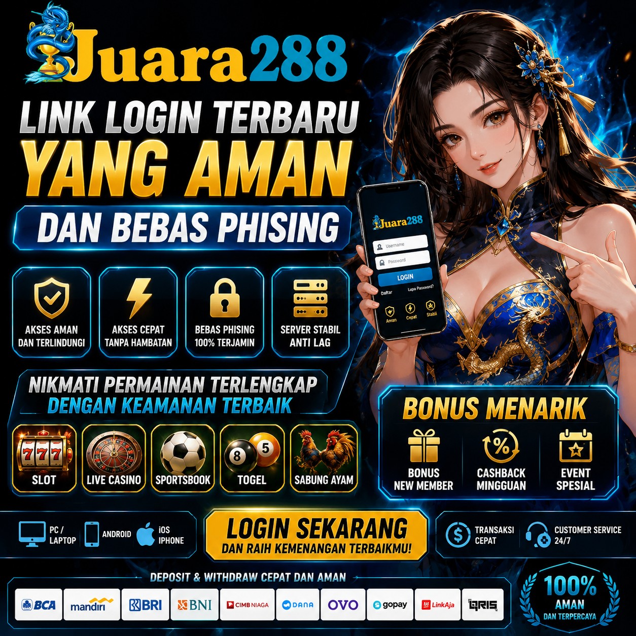 Juara288 >> Link Login Terbaru Yang Aman Dan Bebas Phising